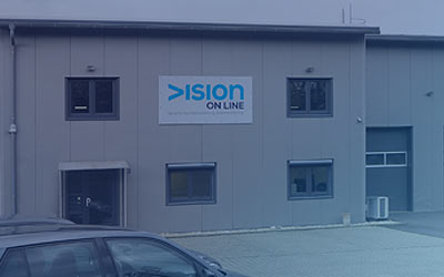 Das Firmengebäude der Vision On Line GmbH in Langenselbold bei Frankfurt.