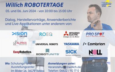 Treffen Sie uns 05. und 06. Juni auf den Robotertagen der Willich Elektronik GmbH